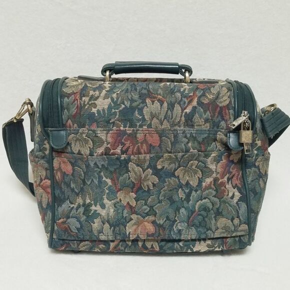 Vintage 80s Diane Von Furstenberg Large Floral Tapestry Canvas Weekend Bag - Picture 9 of 16